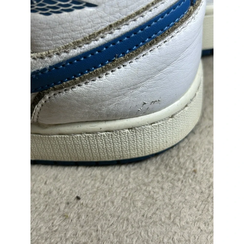 Nike Air Jordan 1 Mid SE GS Industrial Blue Shoes 7Y White FN7432-141